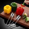 1pc Stainless Steel Fruit Corer, Red Bell Pepper Seed Remover, Vegetable & Fruit Core Cutter, Kitchen Gadget Tool for Easy Peeling & Slicing