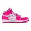 Jordan 1 Mid Гиперрозовый Белый GS 555112-611
