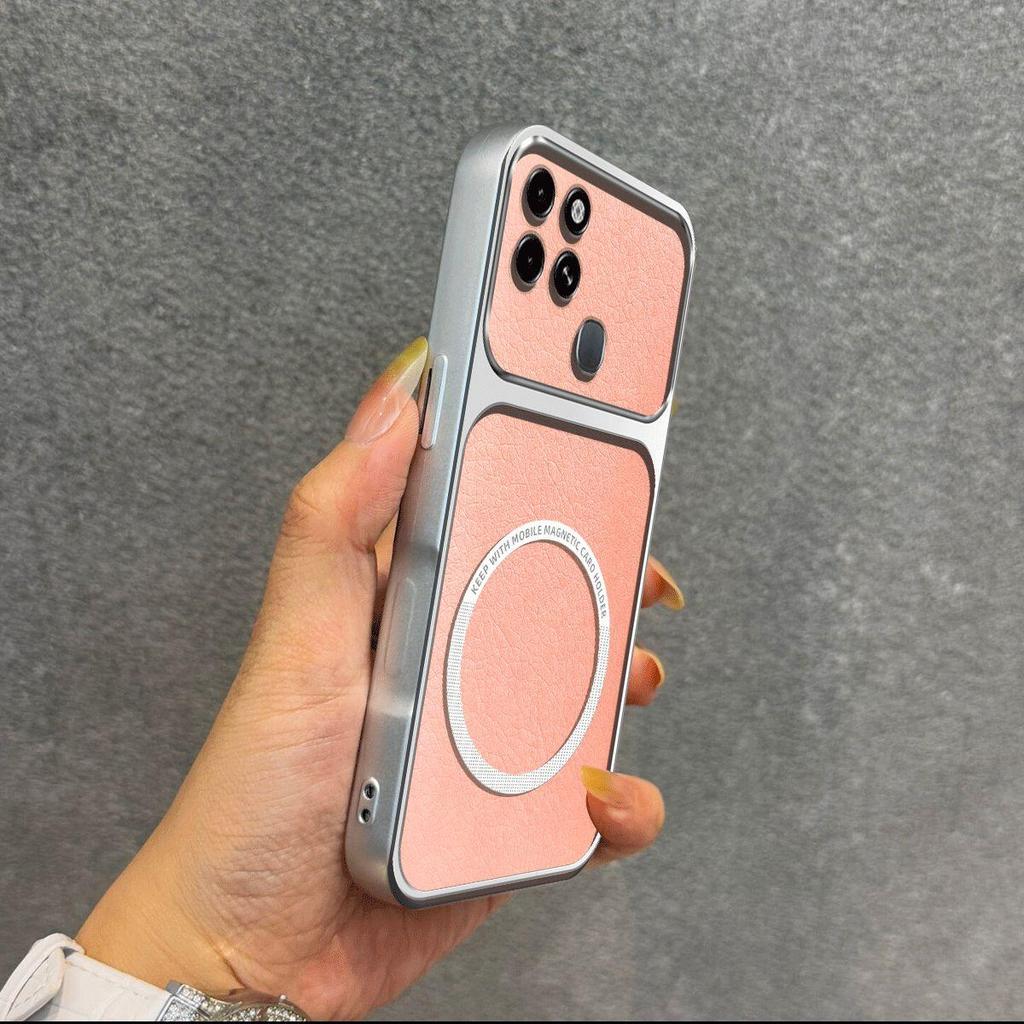 Улучшенный защитный чехол с большим объективом для infinix SMART 6 Plus, роскошный кожаный чехол с магнитным кольцом