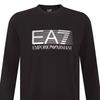 Emporio Armani EA7 Осень/Зима 22 Футболка с длинным рукавом и круглым вырезом, с буквенным принтом и принтом цифр, мужская, черная 6LPT64-PJ03Z-200