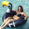 Giant Inflatable Buoy Toucan Shape 128 Cm Multicolored with Handles for Children and Adults Pool or Beach