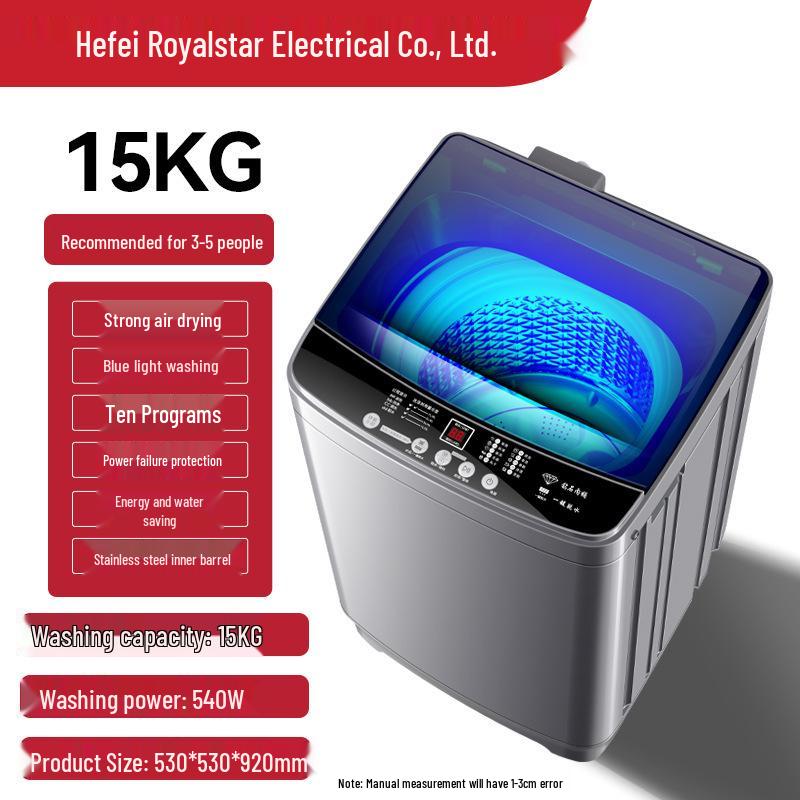 Полностью автоматическая стирально-сушильная машина 10 кг с компактным пульсатором для дома и аренды