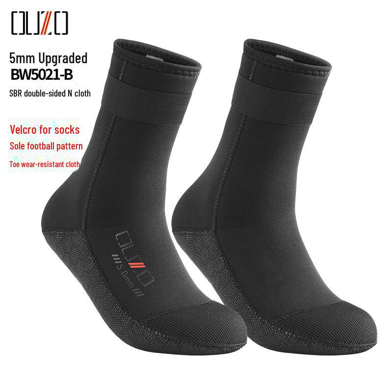 5 мм нескользящие износостойкие носки для дайвинга: Теплые, утолщенные, водонепроницаемые носки для сноркелинга и зимнего плавания