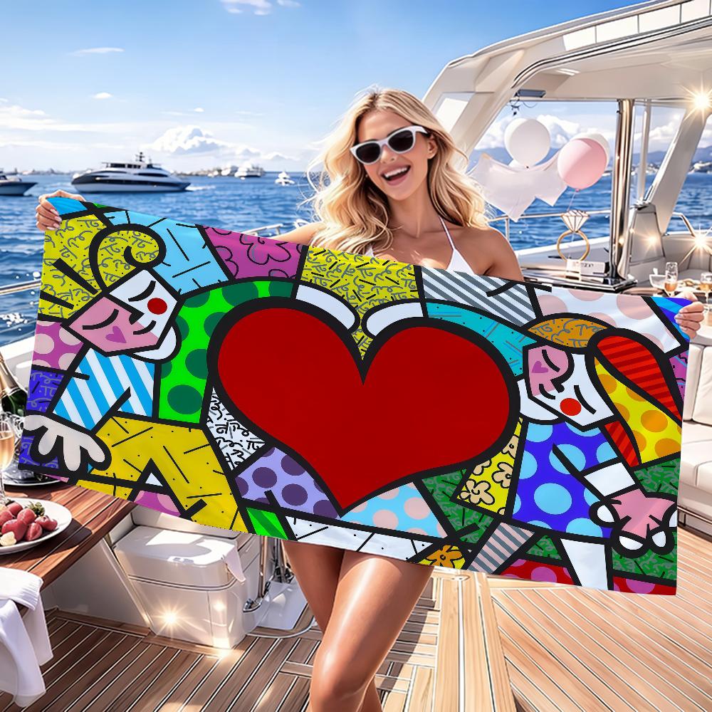 Полотенца для пляжа Britto Art Towel Быстросохнущие Подходят для Бассейнов, Кемпинга, Йоги и Тренажерного Зала