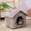 Уличный домик для кошки 4 кг, самовывоз, будка для кошки и собаки, зимний теплый, полузакрытый домик для щенка, разборный, моющийся лежак для питомца