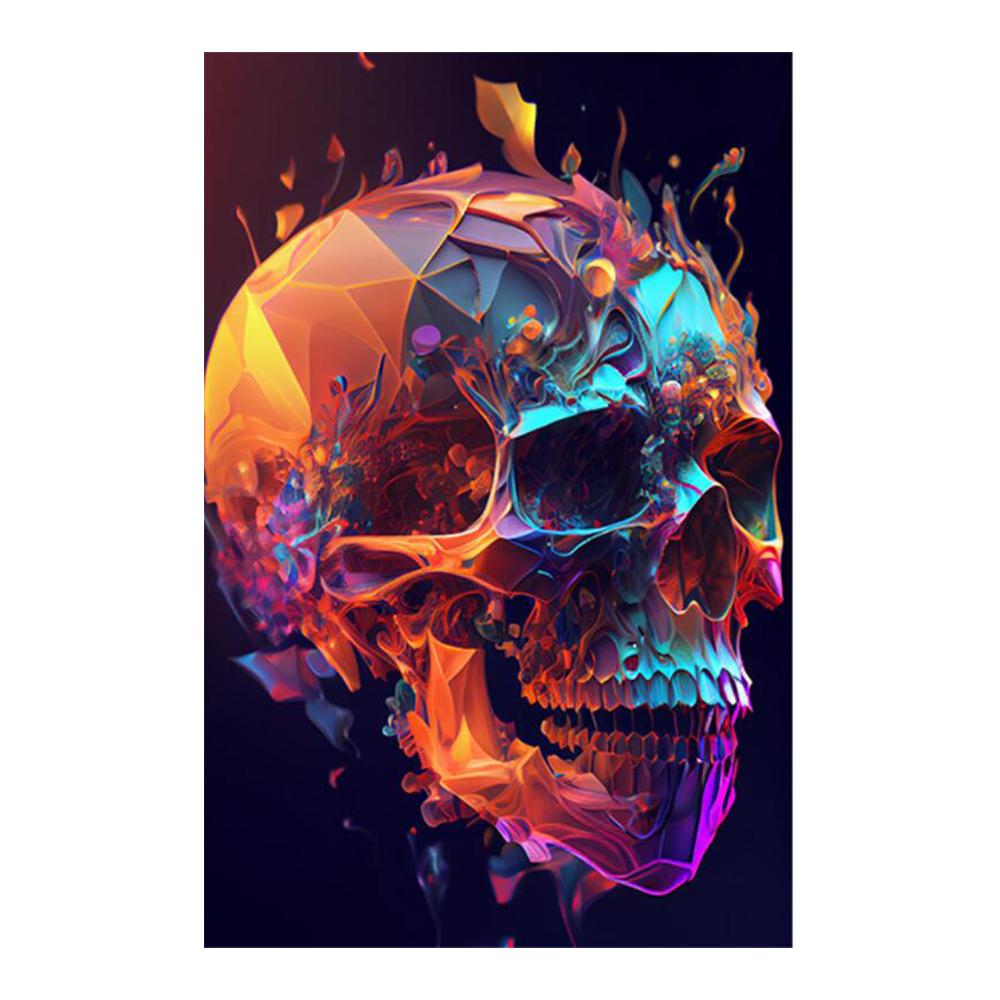 Абстрактные Череп Цветы Портрет Холст Картины Уличное Искусство Граффити Стены Хэллоуин Праздничные Подарки Печать Плакатов Картины Современный Домашний Декор Куадрос