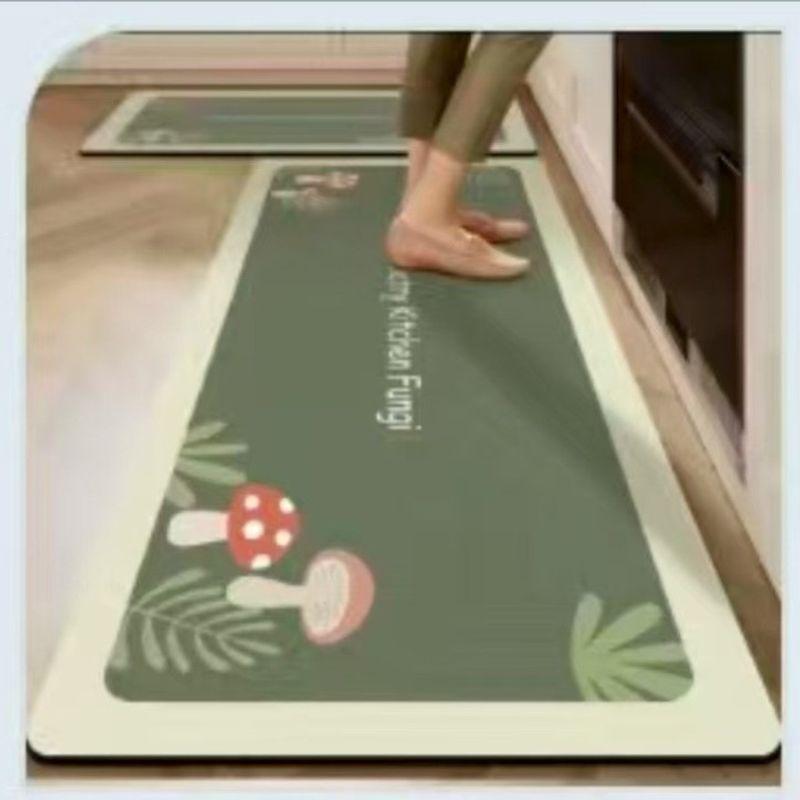 Corridor Floor Carpet Easy To Clean Kitchen And Bathroom Water-Absorbing And Dirt-Resistant Entrance Floor Mat Home Decor