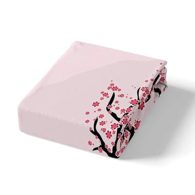 Узор «Цветы сакуры», Шапка на кровать из трех частей, Цифровая печать, Шапка на кровать, Постельный набор, Взрослые, Дети