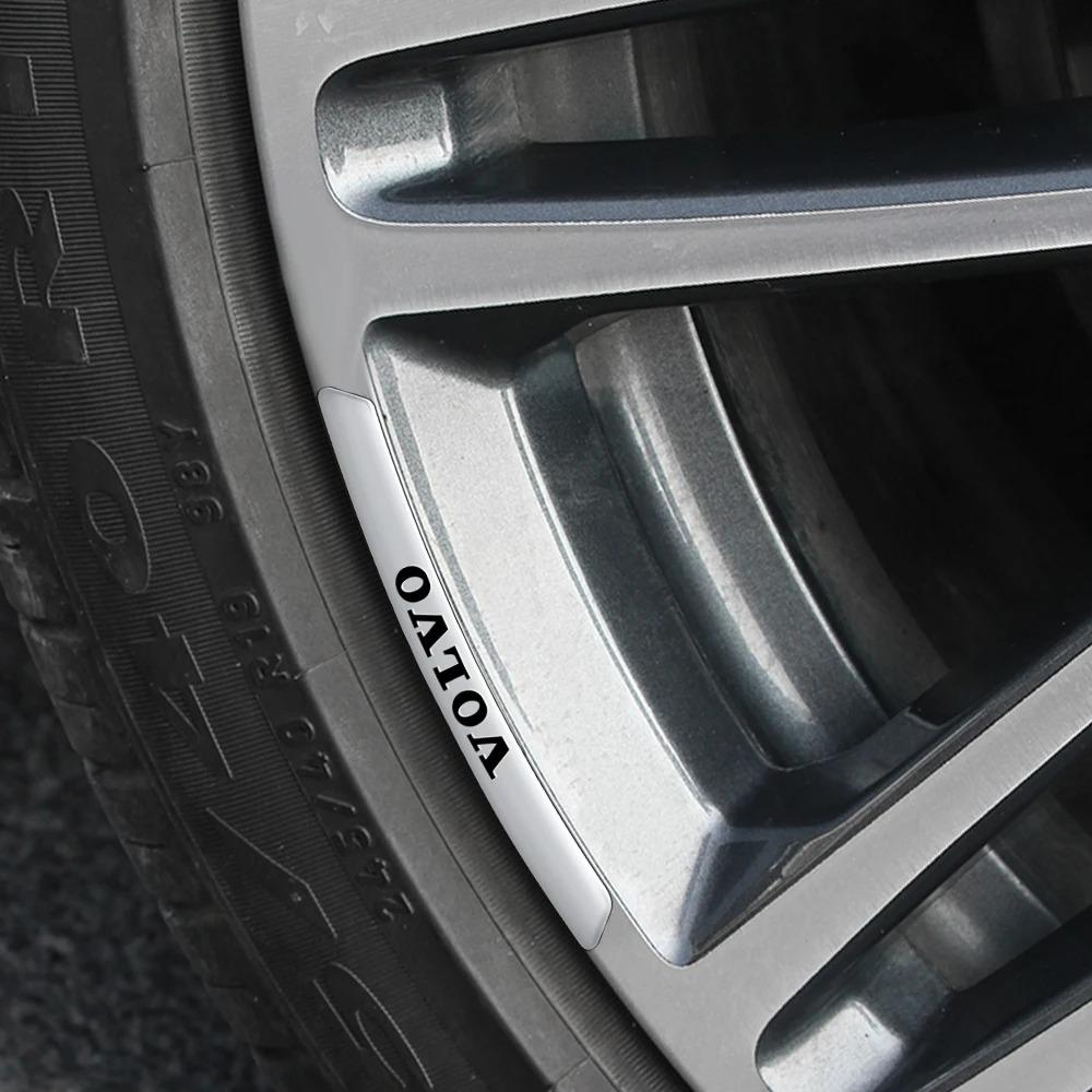 4pc Aluminum Car Wheel Rims Racing Stickers Badges Car Accessories For Volvo XC90 V90 V60 XC60 V40 S80 S60 S90 C40 XC40 V70 XC70