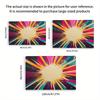 1pc Vibrant Abstract Sunburst Doormat - Colorful Radiation Pattern, Non-Slip, Absorbent, Durable Polyester, 0.47inch Thick, Idea