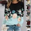 Autumn and Winter Fashion Round Neck Long Sleeve Printed Elegant Casual Loose Hoodie Pullover Oversized Streetwear