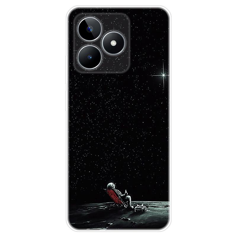 Для Realme C51 Корпус Окрашенная задняя крышка из ТПУ Мягкий силиконовый чехол Realme C51