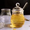 1/2set Glass Honey Jar with Lid & Stirring Rod 300ml Heat-Resistant Honey Pot for Serving Syrup Sugar Storage Home Kitchen Essen