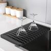 Silicone Drainage Mat Water-Draining Mat Kitchen Counter Silicone Drying Mat Dishware Ramp Drainage Mat