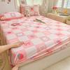 100% Cotton Fitted Bedsheet +2pc Pillowcase Girls Princess Fitted Sheet Boys Kids Cartoon Single Double Bed Home Mattress Cover