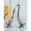 Black Metal Handcrafted Kissing Swan Couple Statues Love Birds Figurines Showpieces- Romantic Home Decor
