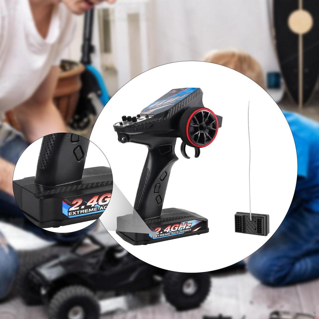 RC Transmitter with 7 Channel DIY Sturdy Multifunction High Sensitivity Replacement Car