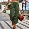 YYFS Women's Fashion Casual Solid Color Print Loose Trousers Pants & Capris