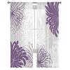 Purple White Flower Floral Chrysanthemum Tulle Curtains Modern Living Room Kitchen Chiffon Curtain Bedroom Sheer Valance Curtain