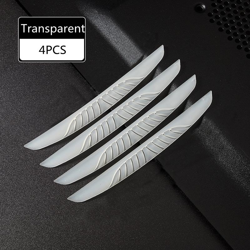 4 шт., защитные полосы для края двери автомобиля, защитные полосы для зеркала заднего вида, защитная наклейка для защиты от столкновений, накладка на бампер, буфер