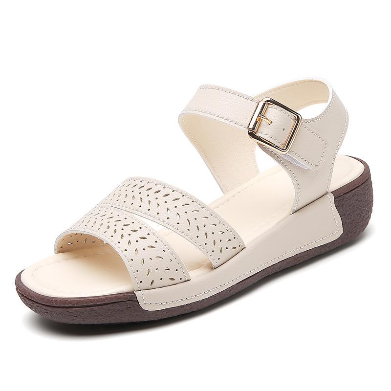 Platform Sandals Women's Summer Wedge Heel Middle Mom Sandals Women's Outer Sandals Women