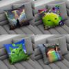 Cute Funny Rainbow Alien Cat Pillow Case Pillowcase Home Sofa Cushions Car Cushions Pillowcover Office Pillowshell Pillow