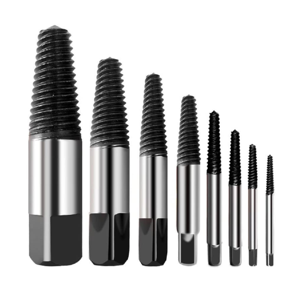 Набор экстракторов винтов EINEY, Удаляет сорванные винты, Реверсивные метчики, Экстракторы болтов, Съемник болтов, Набор из 8 штук