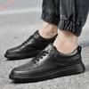 Модные мужские туфли для скейтбординга из натуральной кожи со шнуровкой, модные мужские кроссовки высокого качества, удобная мужская обувь для отдыха на открытом воздухе, простые мужские повседневные туфли на плоской подошве