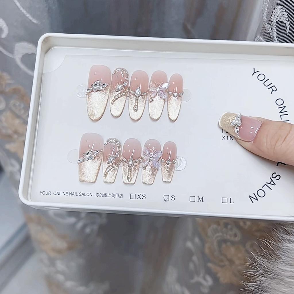 Чисто ручная работа Фототерапия Носит Броню Змея Бегать Стиль Кошачий глаз Многоразовый Патч для нейл-арта