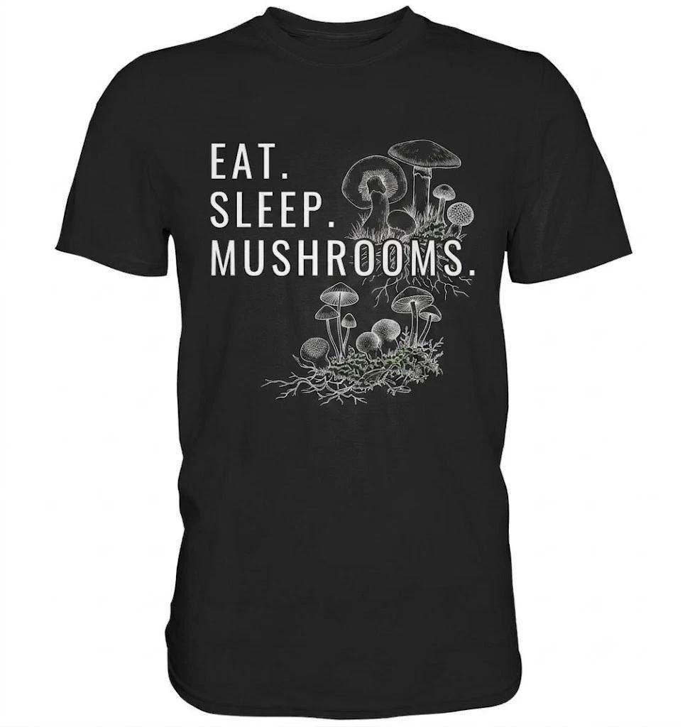 Mushroom Picker Mushroom Collecting Sayings Black T Shirt