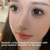 Comic Style Black Swan False Eyelashes Without Glue 6 Rows Fake Eyelashes  Party