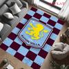 Ковер с логотипом Aston Villa для гостиной, спальни, дома, украшение дивана, нескользящий коврик для детских игр