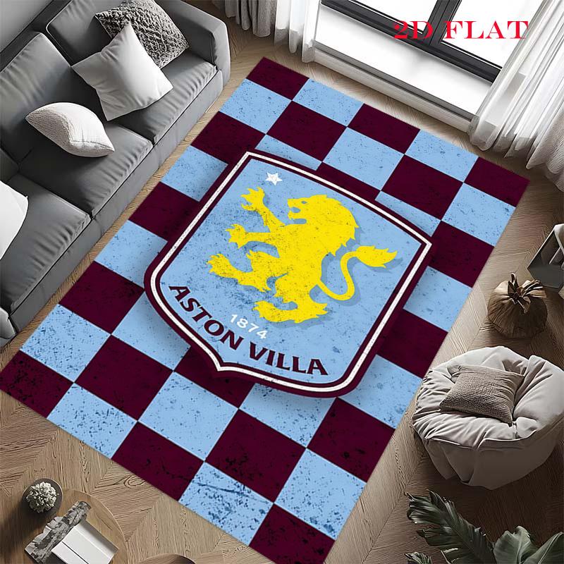 Ковер с логотипом Aston Villa для гостиной, спальни, дома, украшение дивана, нескользящий коврик для детских игр