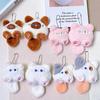 Cartoon Cat Plush Doll Brooch & Student Bag Charm