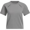 Future Style Round Neck Casual Breathable Fashion Sports Short Sleeve Raglan T-Shirt Women T-Shirts Gray KC3766
