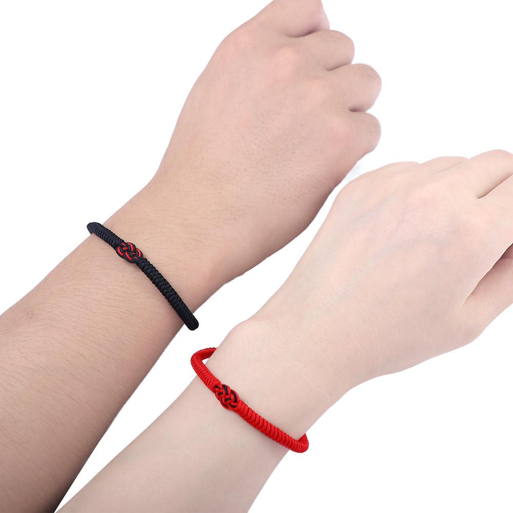 Удачные буддийские тибетские подарки для влюбленных китайские узлы браслет из красной веревки на запястье