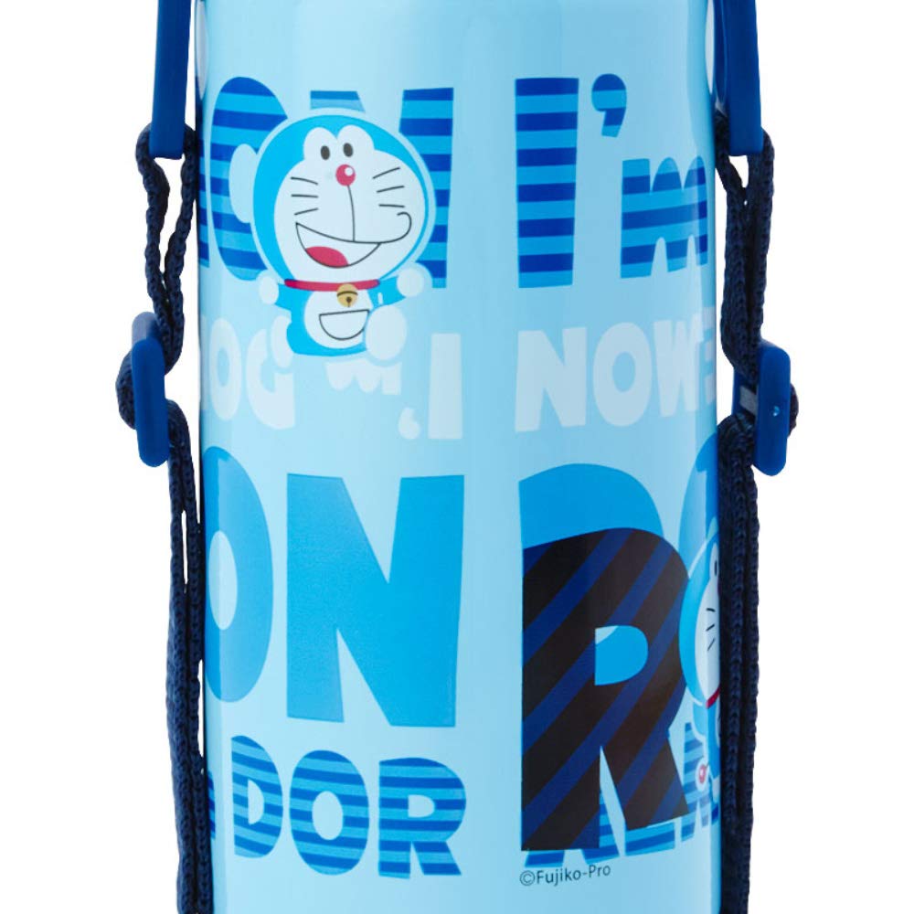 Sanrio Sanrio Water Bottle 380ml Direct Drink Cup Included Stainless Steel Bottle Doraemon Insulated Keeps Drinks Hot Shoulder Strap Boys Character