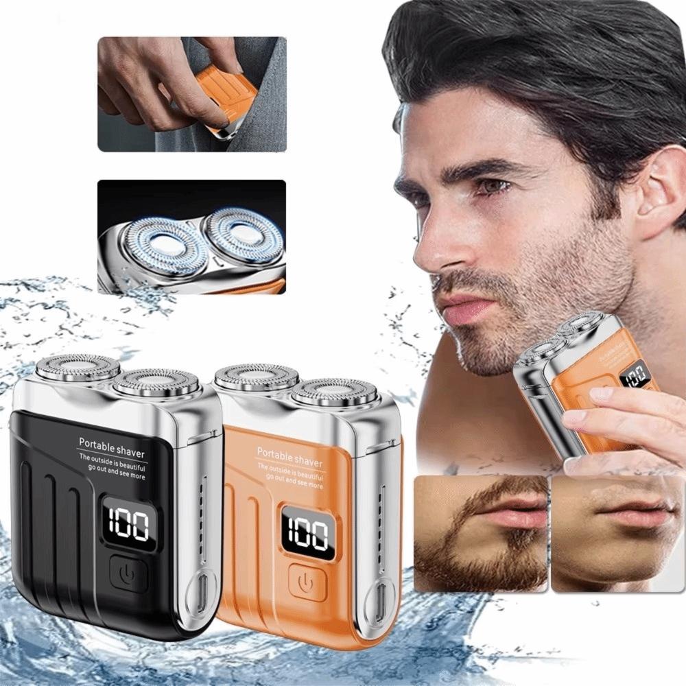 LED Display Electric Shaver Wet Dry Use Face Beard Shaver Facial Hair Razor for Home&Travel