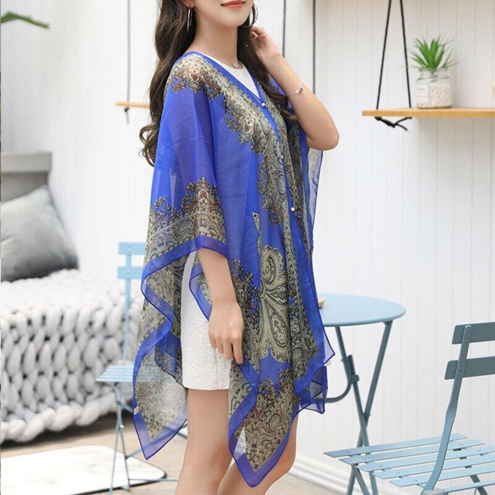 One Size Shawl Scarf Chiffon Poncho Fashion Beach Cover Up Women