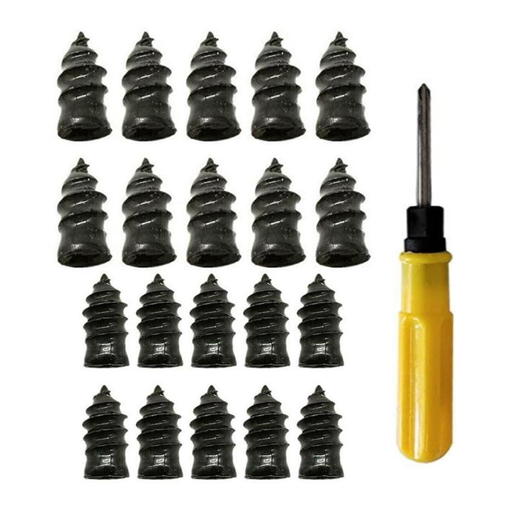 20/40Pcs Tyre Repair Kit Rubber Nails with Screwdriver, Self-Service Car Puncture Repair Kit for Motorcycles Car