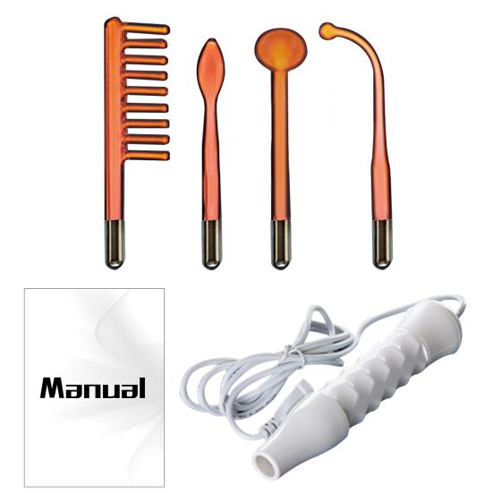 1 комплект высокочастотной электротерапевтической палочки 4 различных трубки безопасный портативный ручной штекер США безболезненный антивозрастной уход за лицом косметический прибор машина для дома