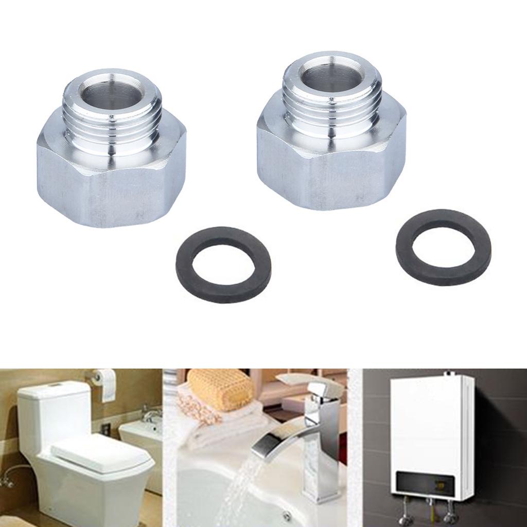 Набор переходников с резьбой для водопроводной линии из нержавеющей стали G1/2 внутренняя G3/8 наружная с лентой для подключения смесителей, кемперов, стиральных машин, труб