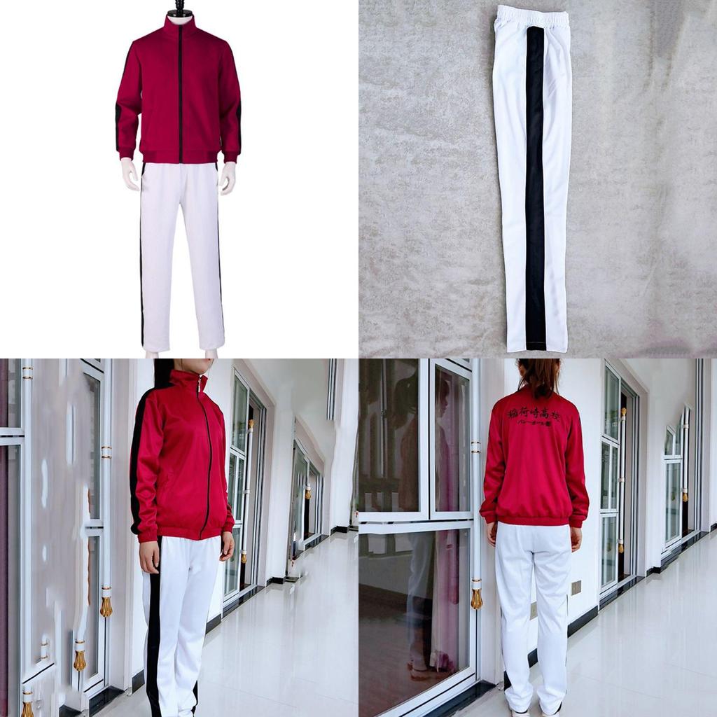 Стильный костюм для косплея Хайкюу Мия Ацуму свободного кроя с сетчатой подкладкой