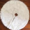 Fashion Home Decoration Children's Toy Carpet Christmas Plush Skirt Pure White Long Haired Christmas Tree Skirt