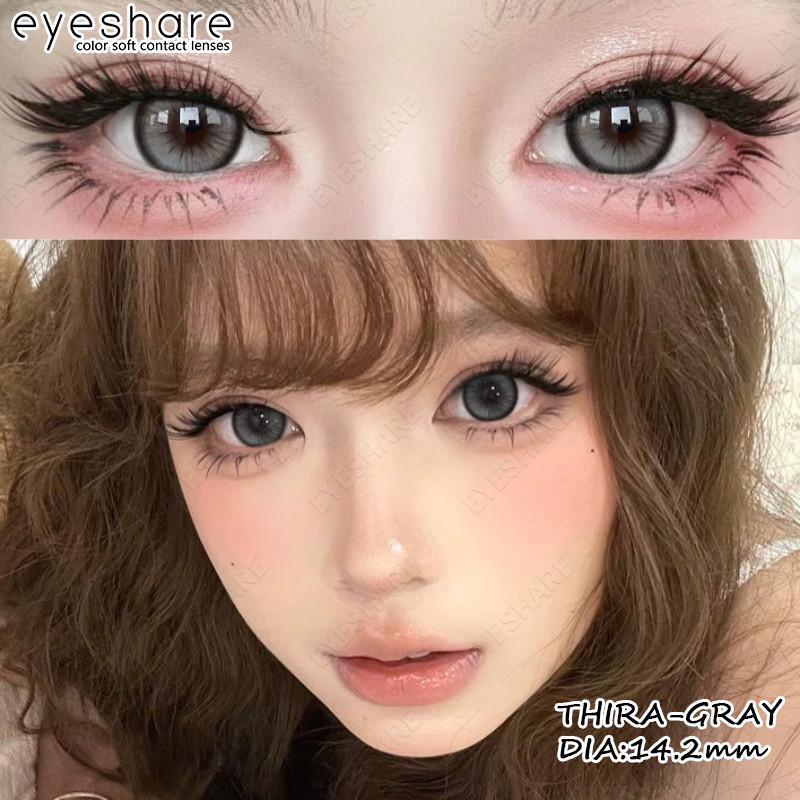 EYESHARE 1 Pair Black Doll Eye Contact Lenses for Eyes 14.5mm Big Eyes Natural Lenses Yearly Cosmetic COD