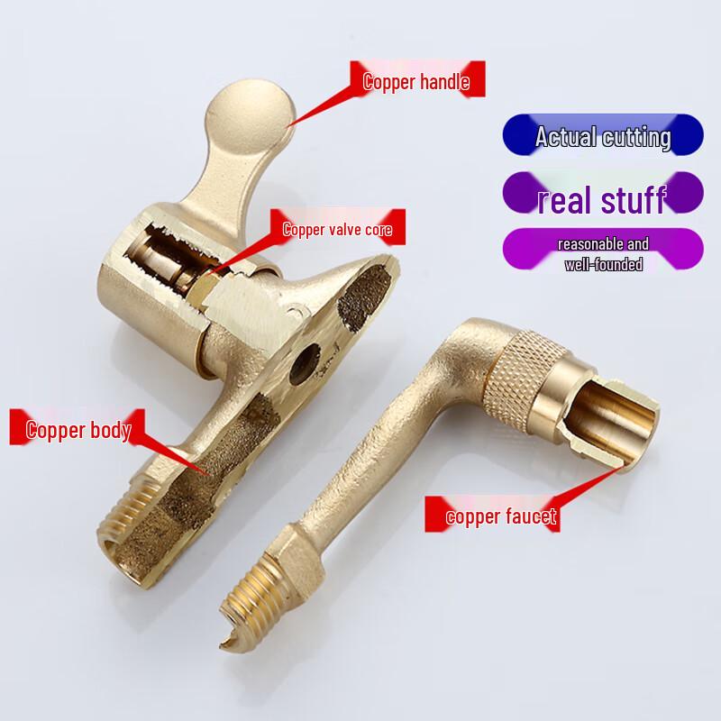 Old-fashioned Brass Single Cold Water Faucet