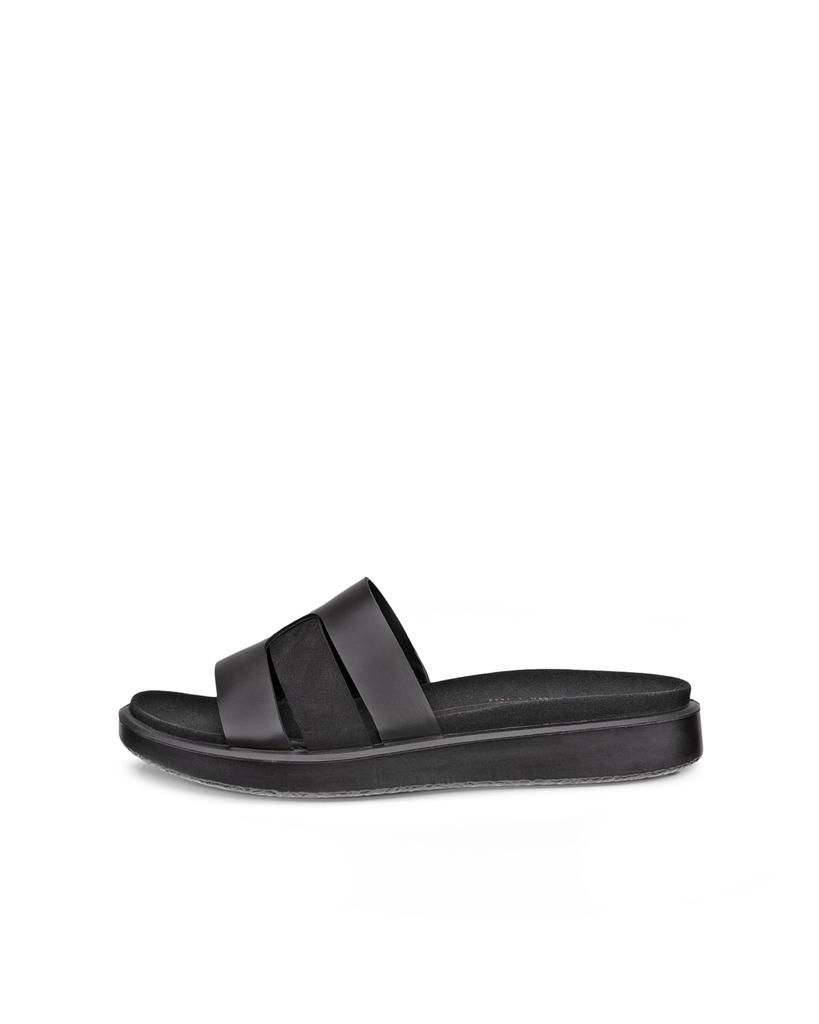 ECCO Float Genuine Leather Women's Flat Sandals, 27374351052, Black/Black, Size 23.0 Cm, 3E