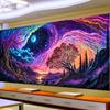 Полный квадратный/круглый дрель 5D DIY алмазная живопись абстрактный пейзаж и изображение луны Алмазная вышивка крестиком домашний декор J3755