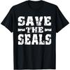 Футболка Save The Seals (Спасите тюленей) Осведомленность Безопасность для футболки с тюленями
