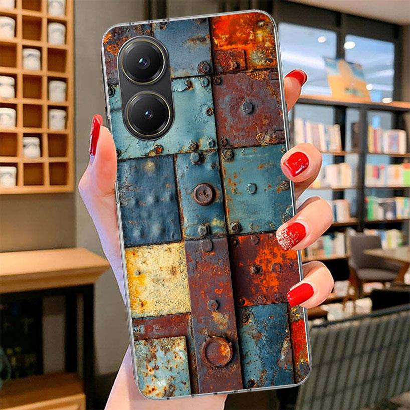 Vintage Industrial Style Rusty Pattern Phone Case For Xiaomi Poco F7 Ultra X7 X6 X5 Pro M7 Redmi 15C 15 13C 13 12C 12 10C 10 9A